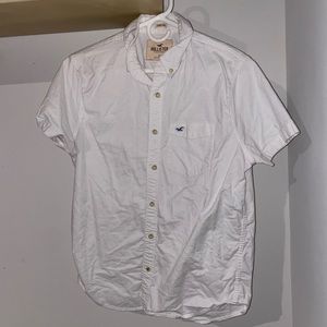 Small Men’s Hollister Button Up Tee in White